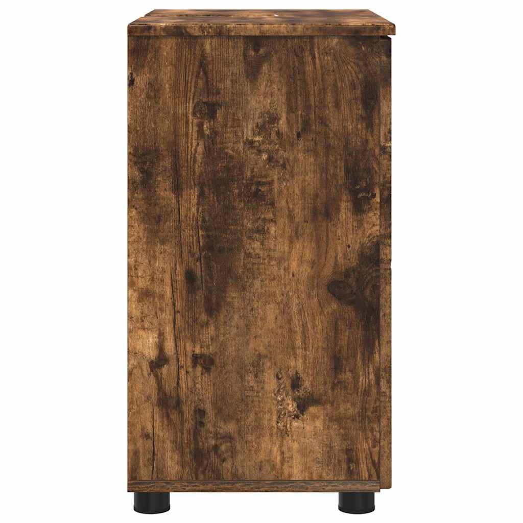 Baderomsskap med hylle Røkt eik 61 x 35 x 64 cm Konstruert tre