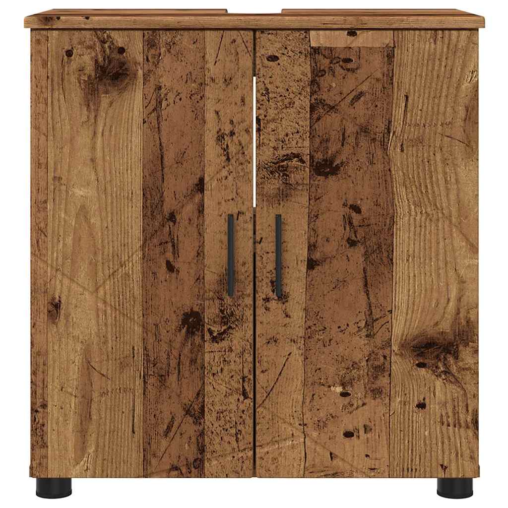 Baderomsskap med dør Gammelt tre 61 x 35 x 64 cm Konstruert tre