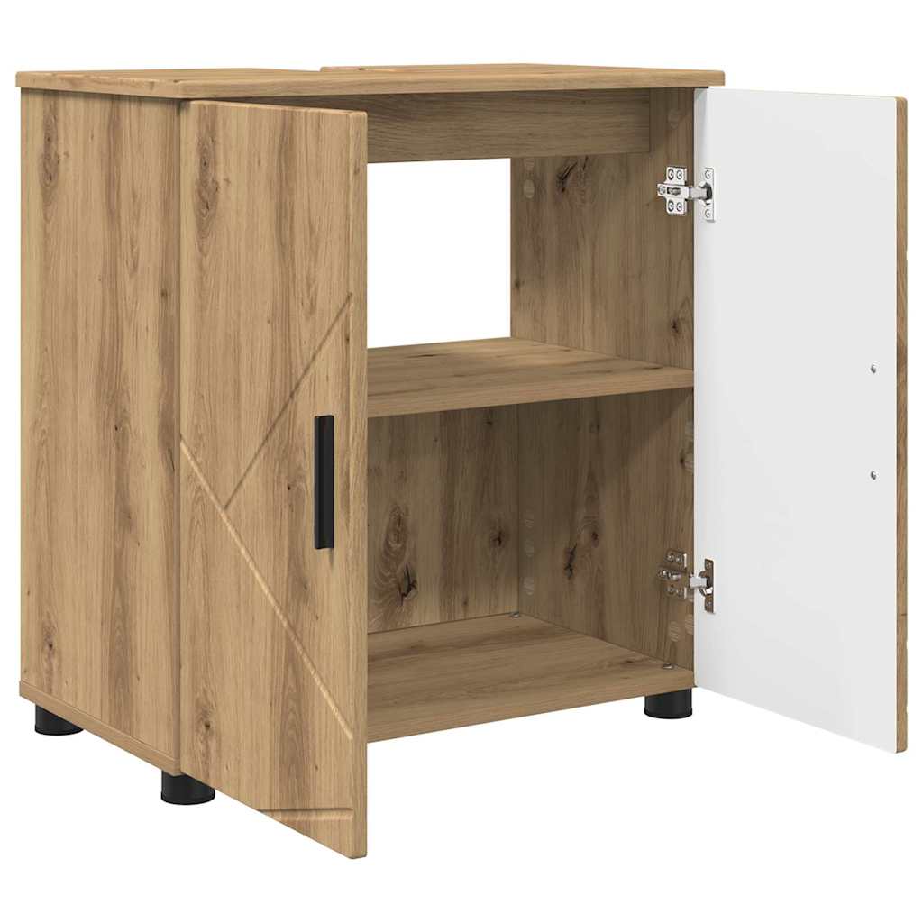Baderomsskap med dør artisan eik 61 x 35 x 64 cm Konstruert tre