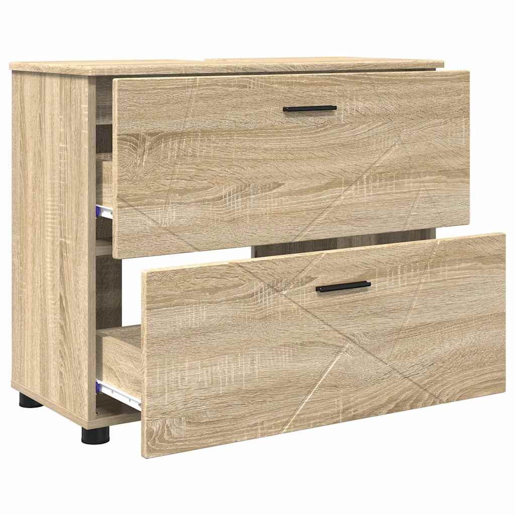 Baderomsskap Sonoma eik 76.5 x 35 x 64 cm Konstruert tre