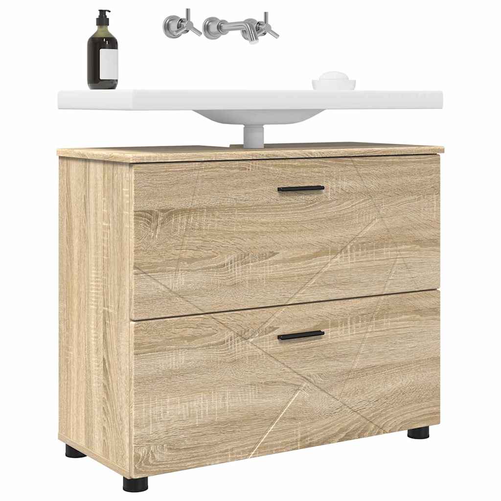 Baderomsskap Sonoma eik 76.5 x 35 x 64 cm Konstruert tre