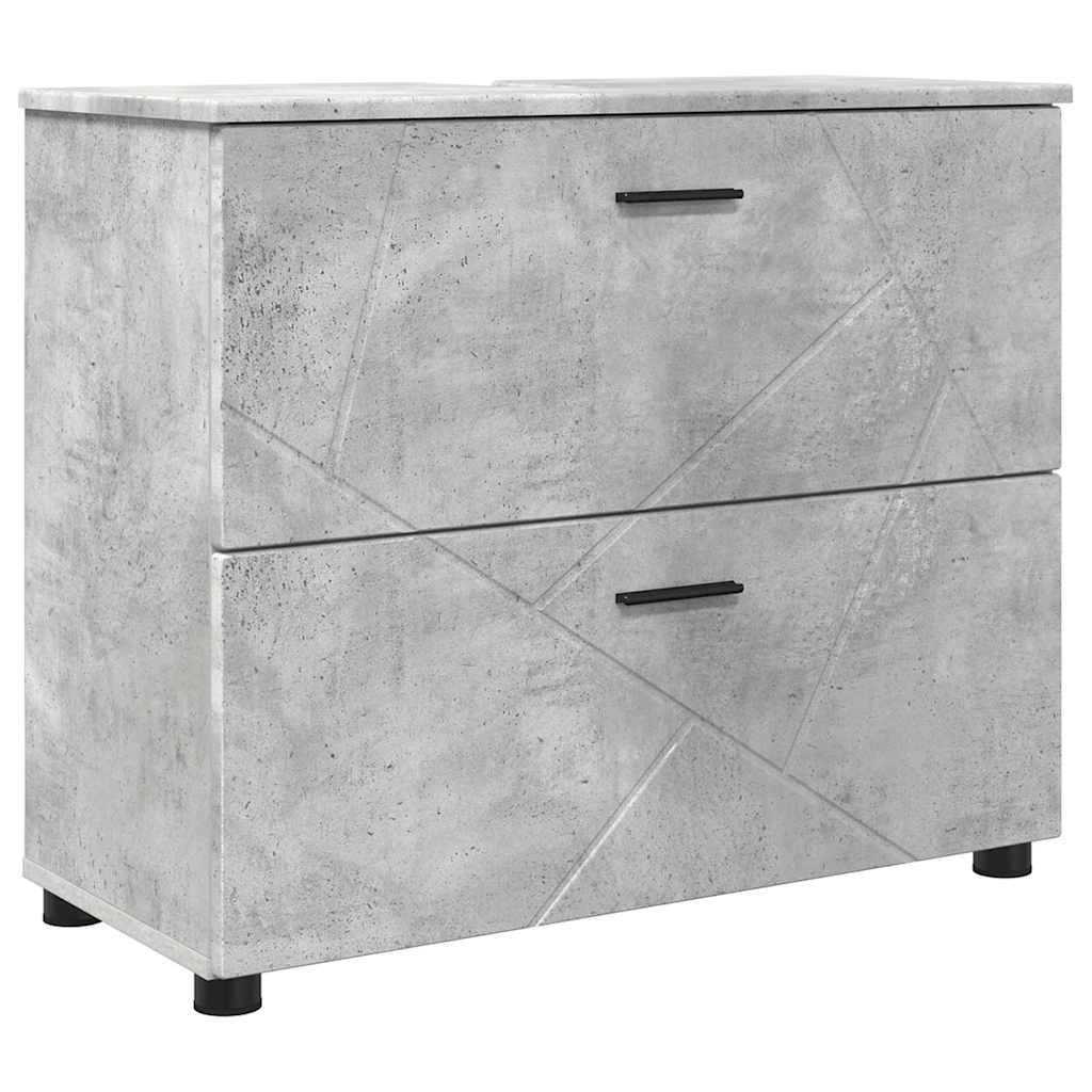 Baderomsskap Betonggrå 76.5 x 35 x 64 cm Konstruert tre