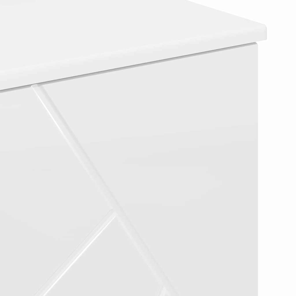 Baderomsskap Høyglans hvit 76.5 x 35 x 64 cm Konstruert tre