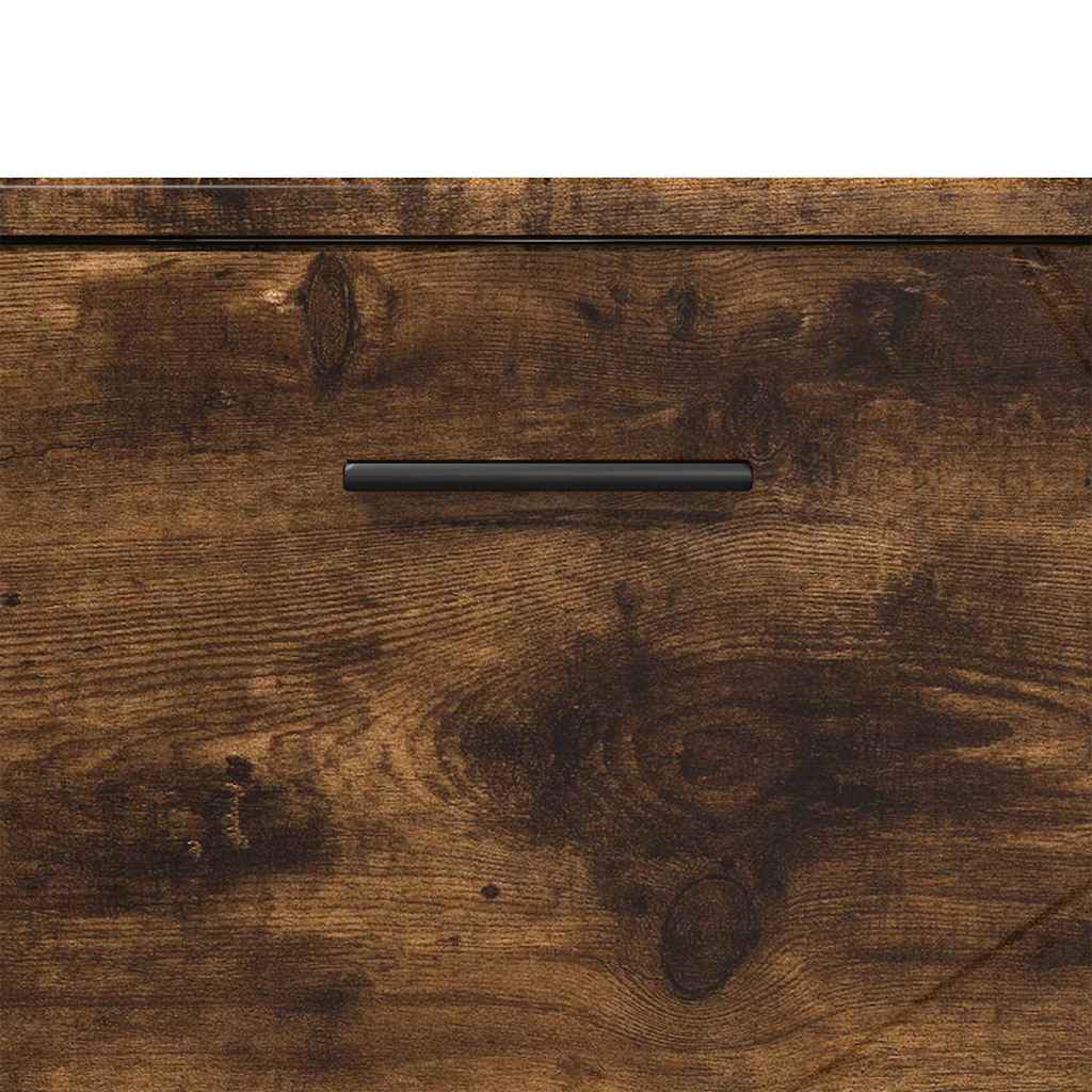 Baderomsskap Røkt eik 76.5 x 35 x 64 cm Konstruert tre