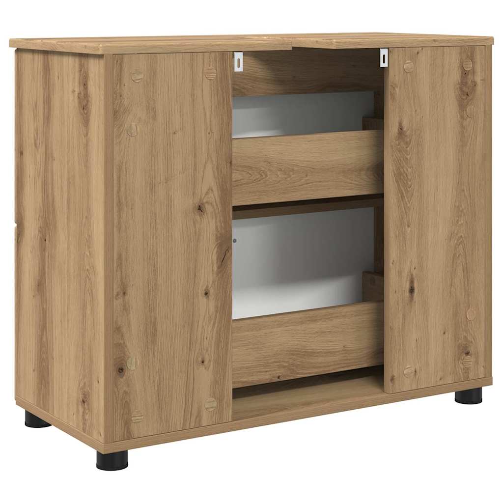 Baderomsskap artisan eik 76.5 x 35 x 64 cm Konstruert tre