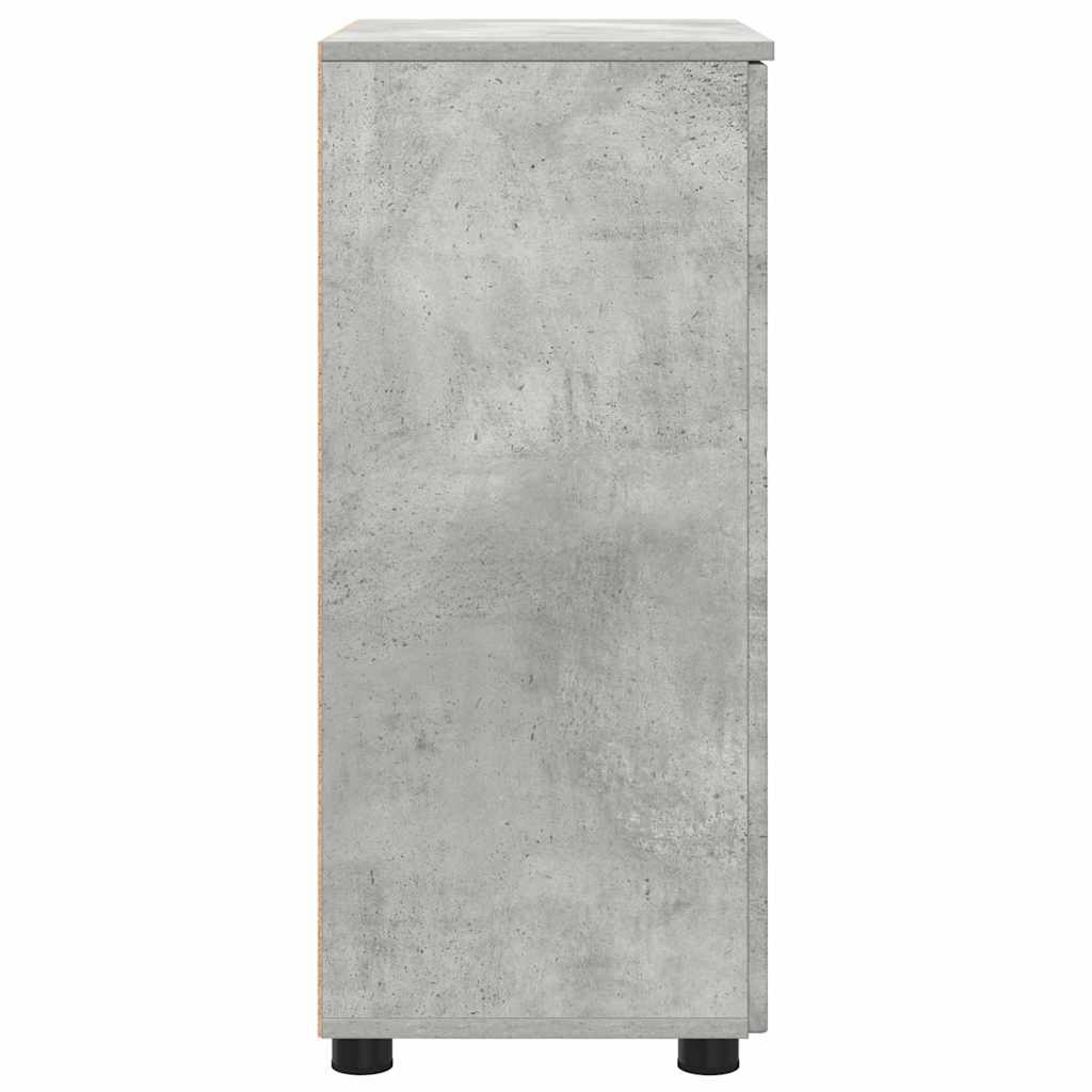 Baderomsskap med hylle Betonggrå 60 x 35 x 80 cm Konstruert tre