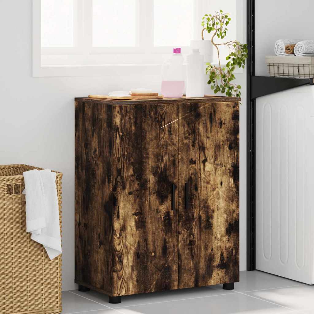 Baderomsskap med hylle Røkt eik 60 x 35 x 80 cm Konstruert tre