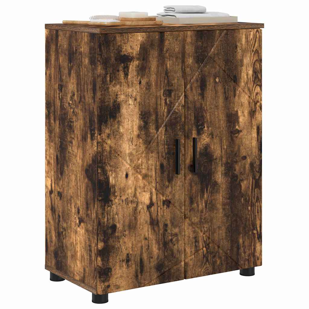 Baderomsskap med hylle Røkt eik 60 x 35 x 80 cm Konstruert tre
