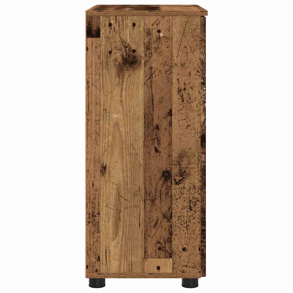 Baderomsskap med dør Gammelt tre 60 x 35 x 80 cm Konstruert tre