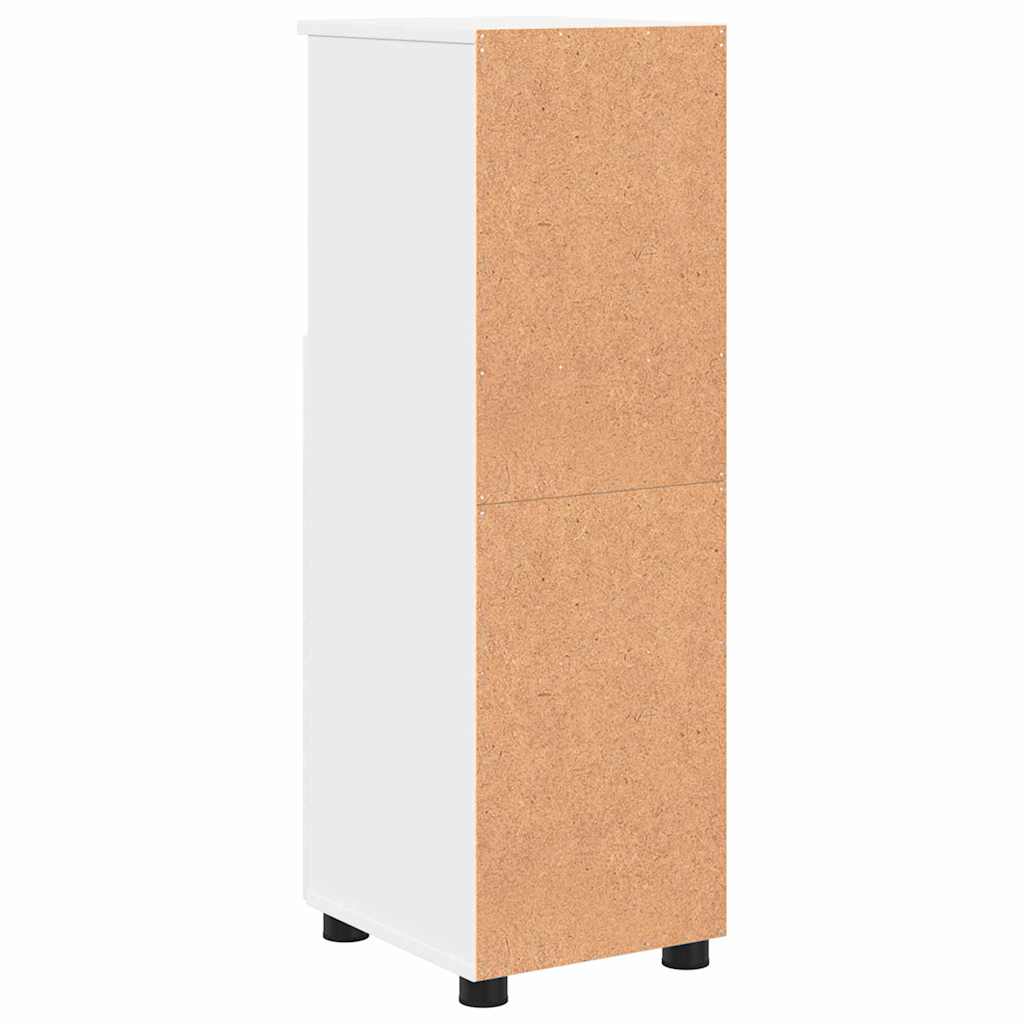 Baderomsskap med hylle Hvit 30 x 35 x 95 cm Konstruert tre