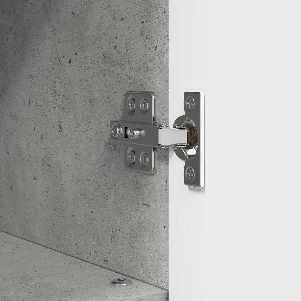 Baderomsskap med hylle Betonggrå 30 x 35 x 95 cm Konstruert tre