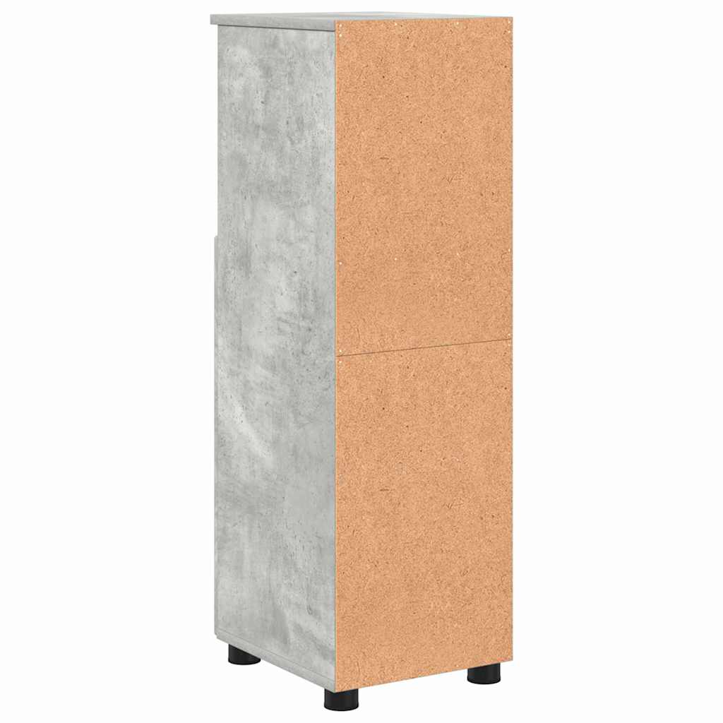 Baderomsskap med hylle Betonggrå 30 x 35 x 95 cm Konstruert tre