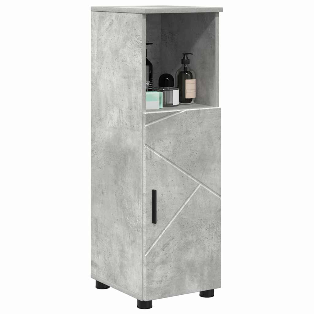 Baderomsskap med hylle Betonggrå 30 x 35 x 95 cm Konstruert tre