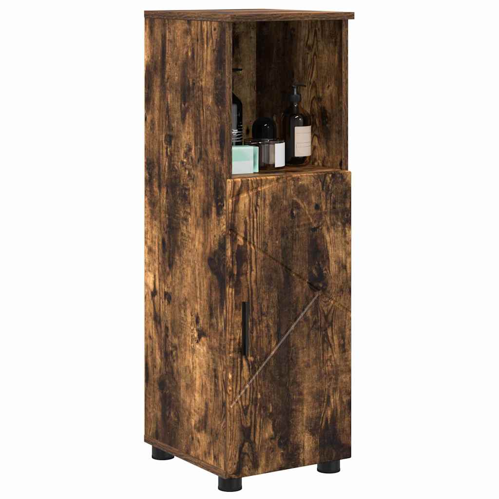 Baderomsskap med hylle Røkt eik 30 x 35 x 95 cm Konstruert tre