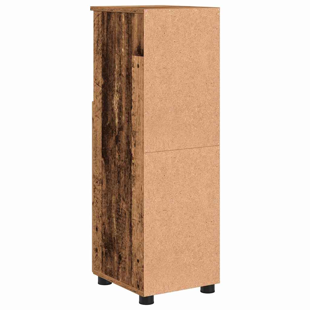 Baderomsskap med dør Gammelt tre 30 x 35 x 95 cm Konstruert tre
