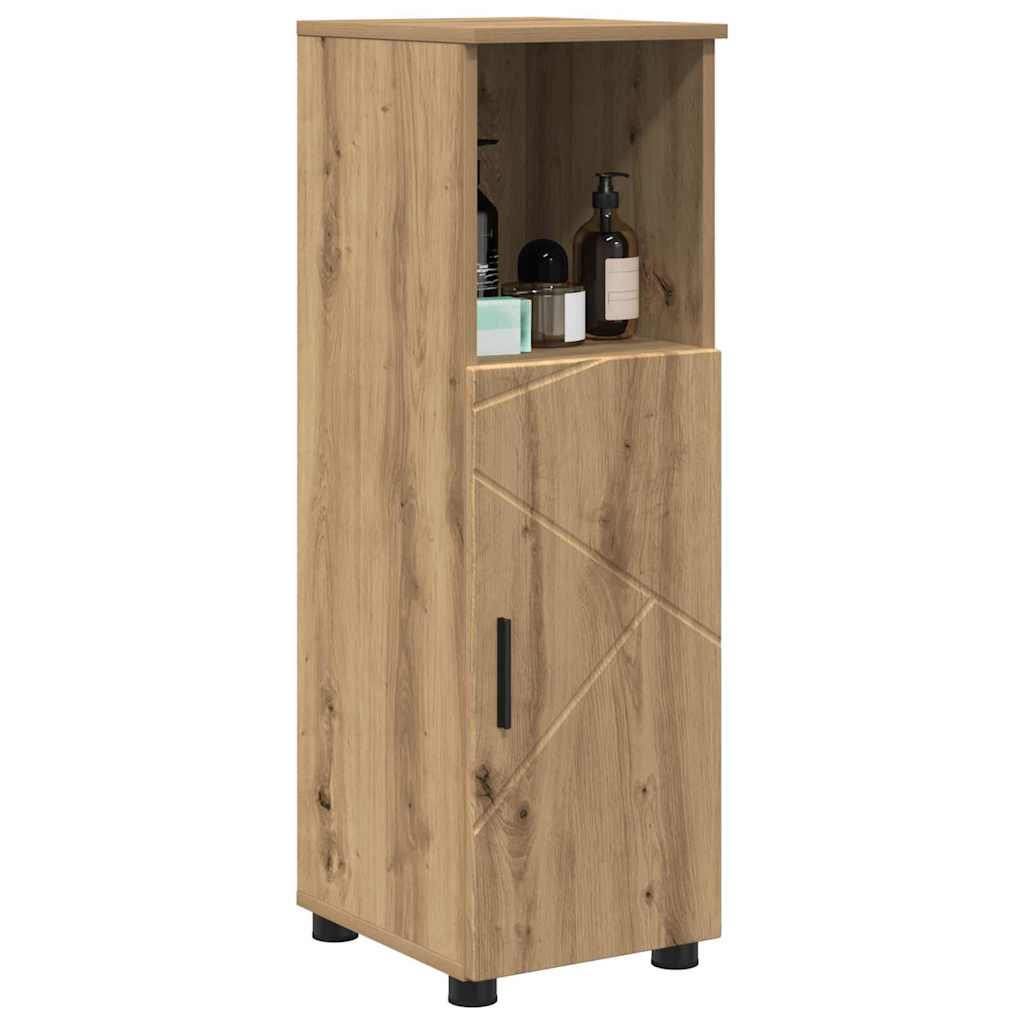 Baderomsskap med dør artisan eik 30 x 35 x 95 cm Konstruert tre