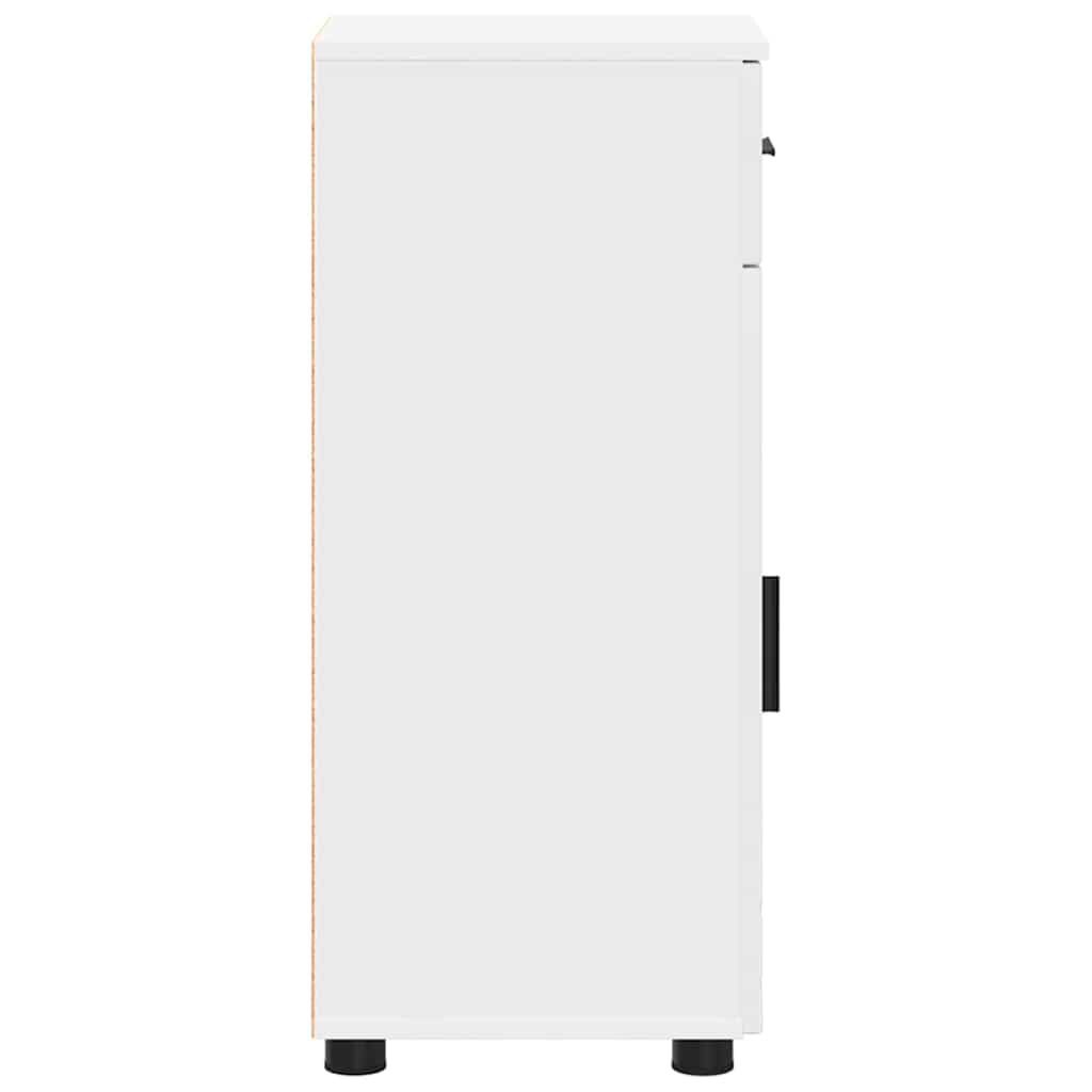 Baderomsskap med skuff Hvit 30 x 35 x 80 cm Konstruert tre