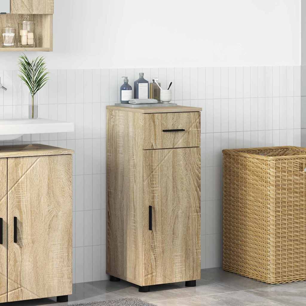 Baderomsskap med dør Sonoma eik 30 x 35 x 80 cm Konstruert tre