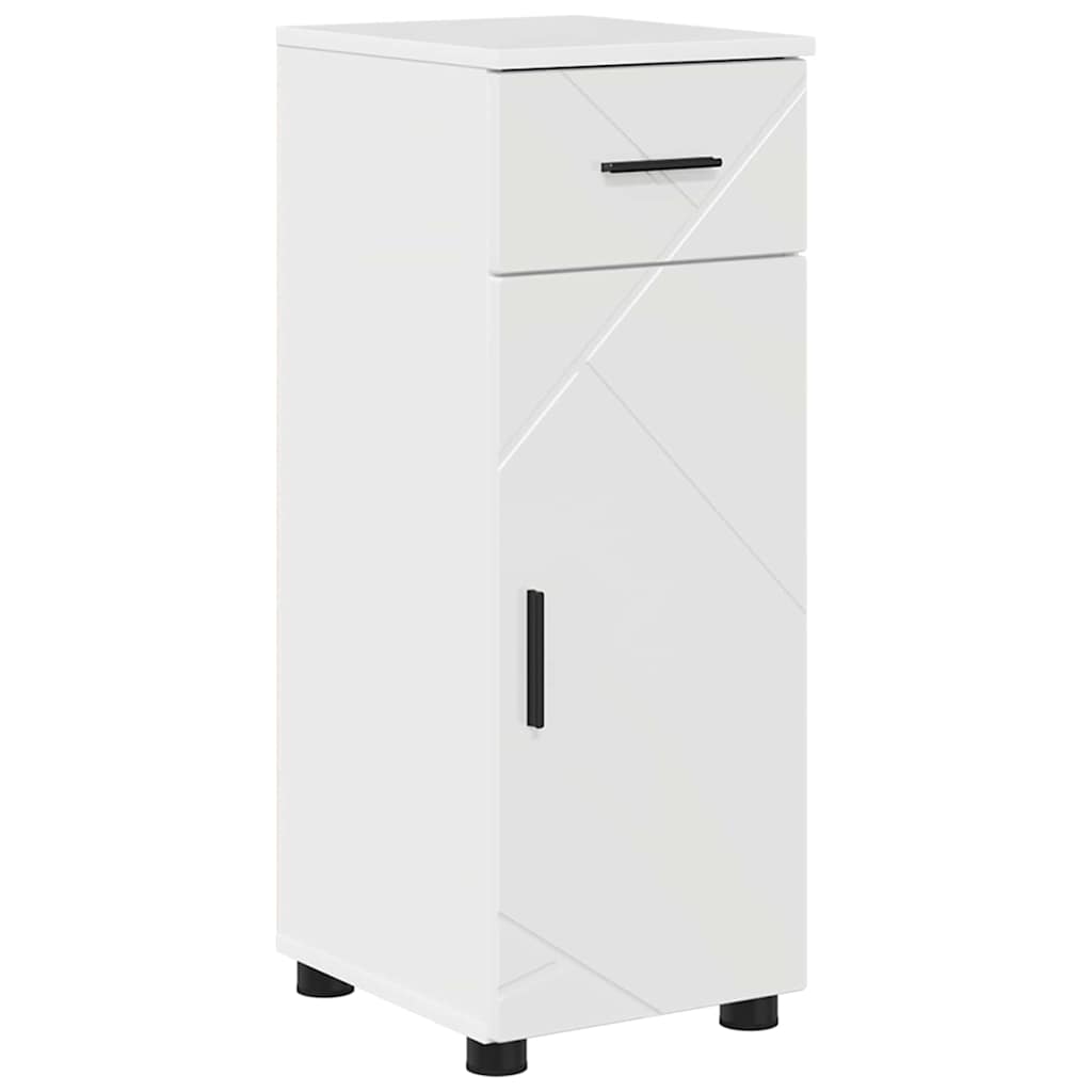 Baderomsskap Høyglans hvit 30 x 35 x 80 cm Konstruert tre