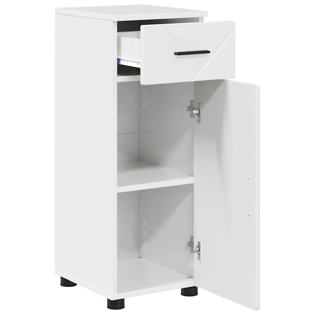 Baderomsskap Høyglans hvit 30 x 35 x 80 cm Konstruert tre