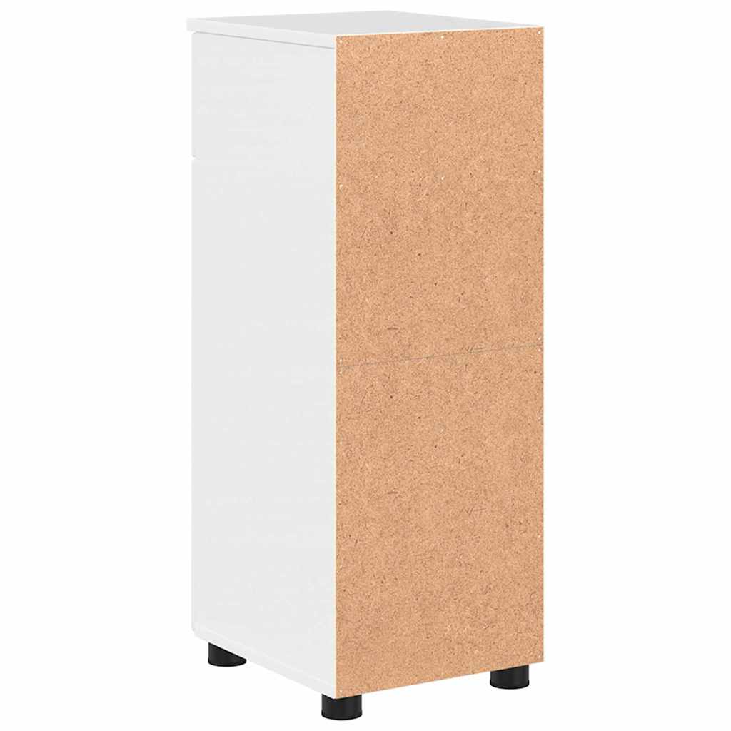 Baderomsskap Høyglans hvit 30 x 35 x 80 cm Konstruert tre