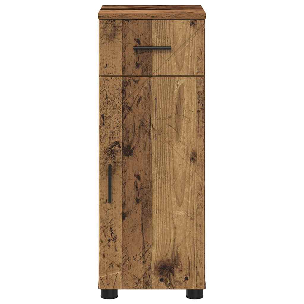 Baderomsskap med dør Gammelt tre 30 x 35 x 80 cm Konstruert tre