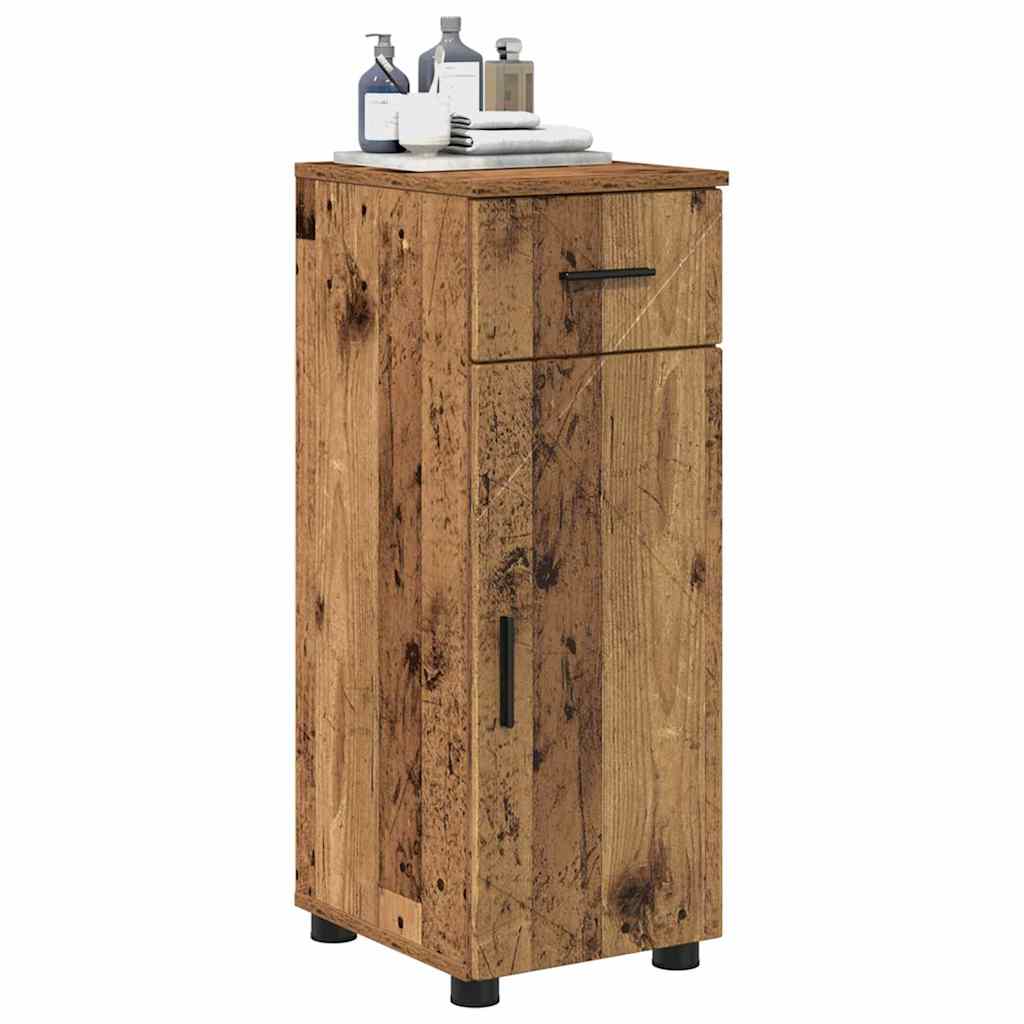 Baderomsskap med dør Gammelt tre 30 x 35 x 80 cm Konstruert tre
