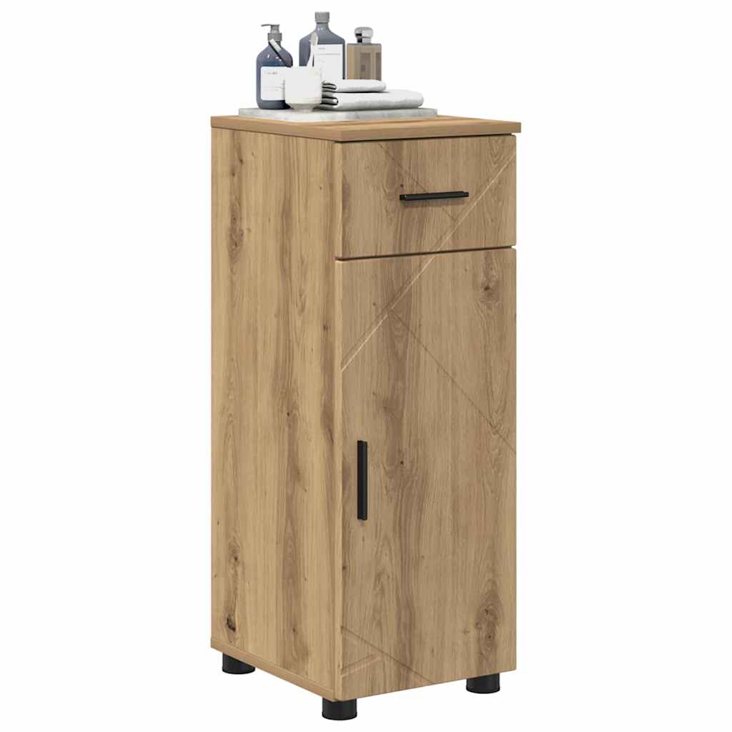 Baderomsskap med dør artisan eik 30 x 35 x 80 cm Konstruert tre