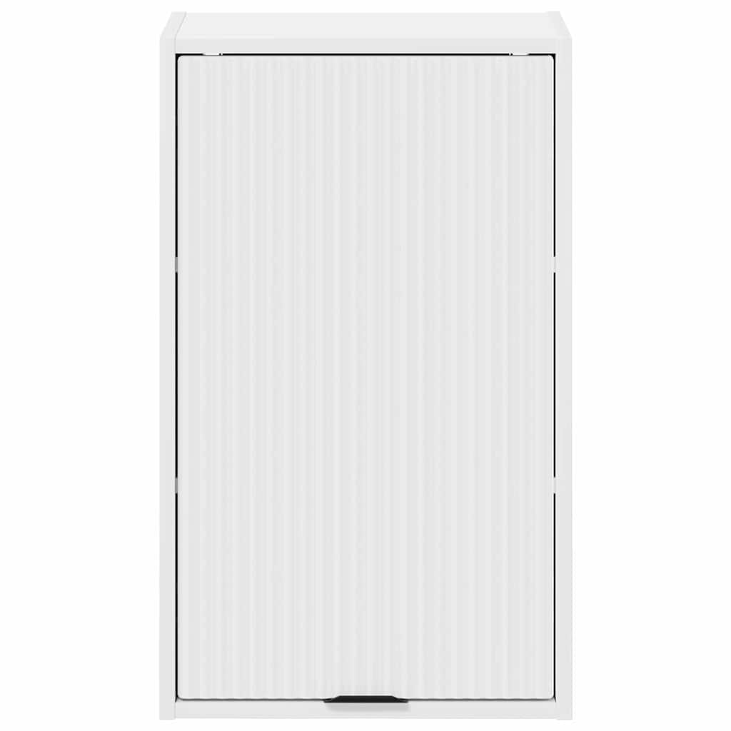 Baderomsskap Veggmontert Hvit 39 x 23.5 x 65 cm Konstruert tre