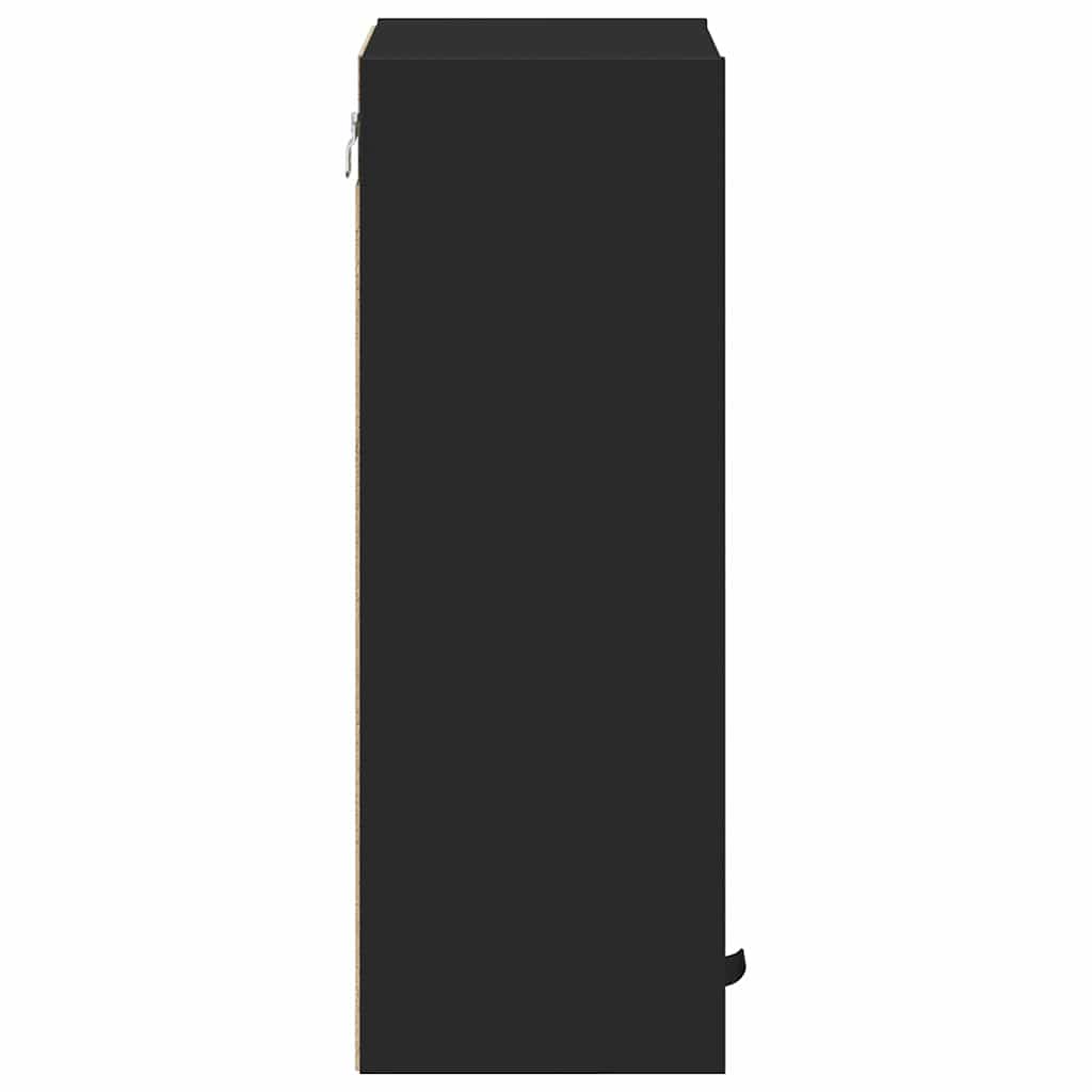 Baderomsskap Veggmontert Svart 39 x 23.5 x 65 cm Konstruert tre