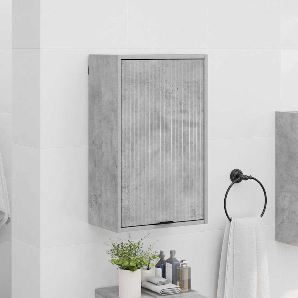 Baderomsskap med dør Betonggrå 39 x 23.5 x 65 cm Konstruert tre
