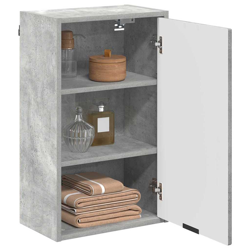 Baderomsskap med dør Betonggrå 39 x 23.5 x 65 cm Konstruert tre