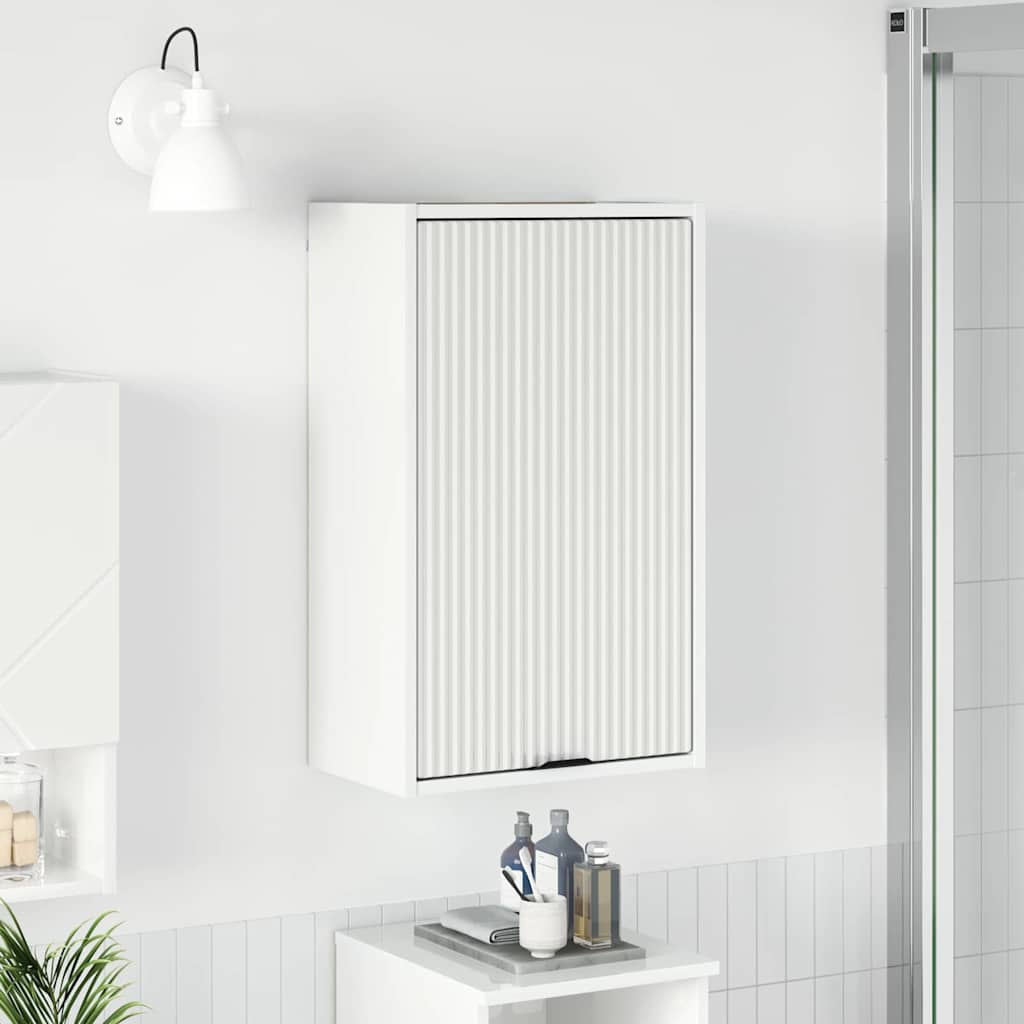 Baderomsskap Høyglans hvit 39 x 23.5 x 65 cm Konstruert tre