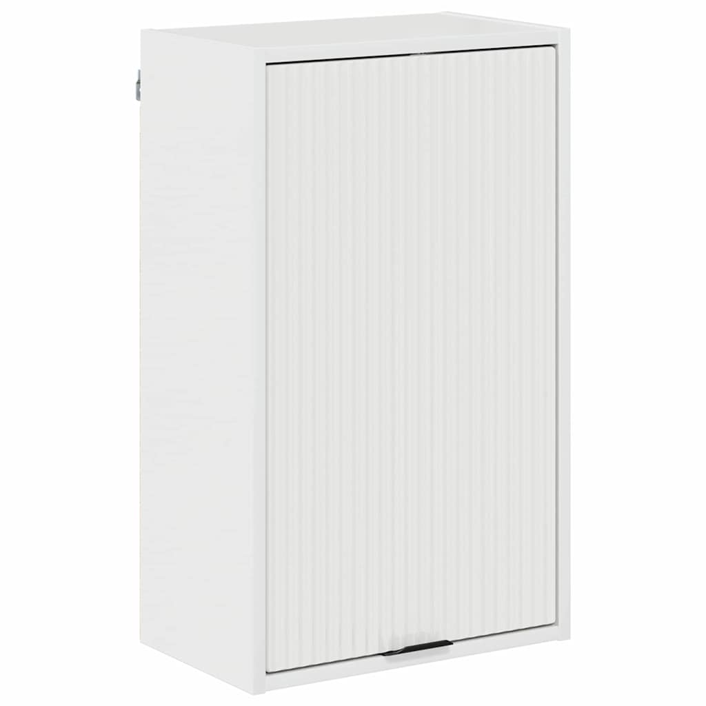 Baderomsskap Høyglans hvit 39 x 23.5 x 65 cm Konstruert tre