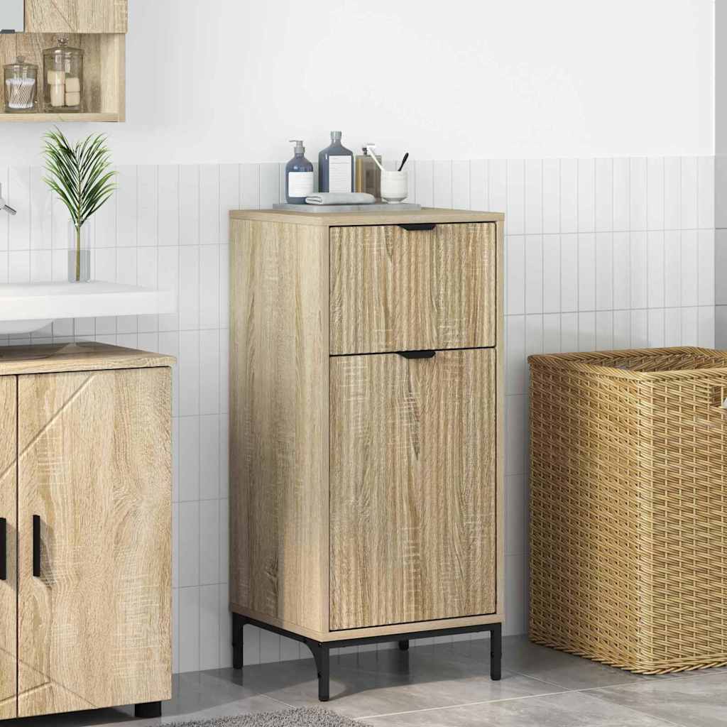 Baderomsskap Sonoma eik 39.5 x 36 x 88 cm Konstruert tre