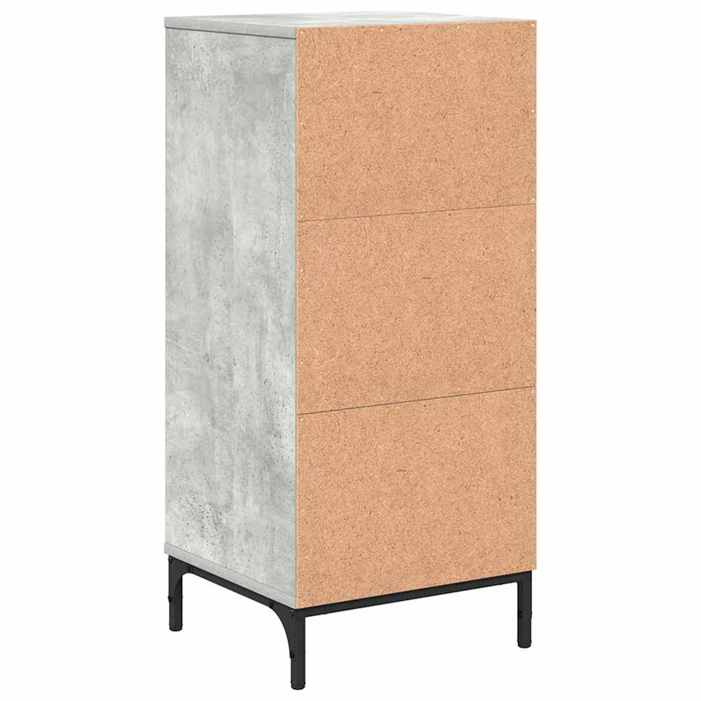 Baderomsskap med dør Betonggrå 39.5 x 36 x 88 cm Konstruert tre