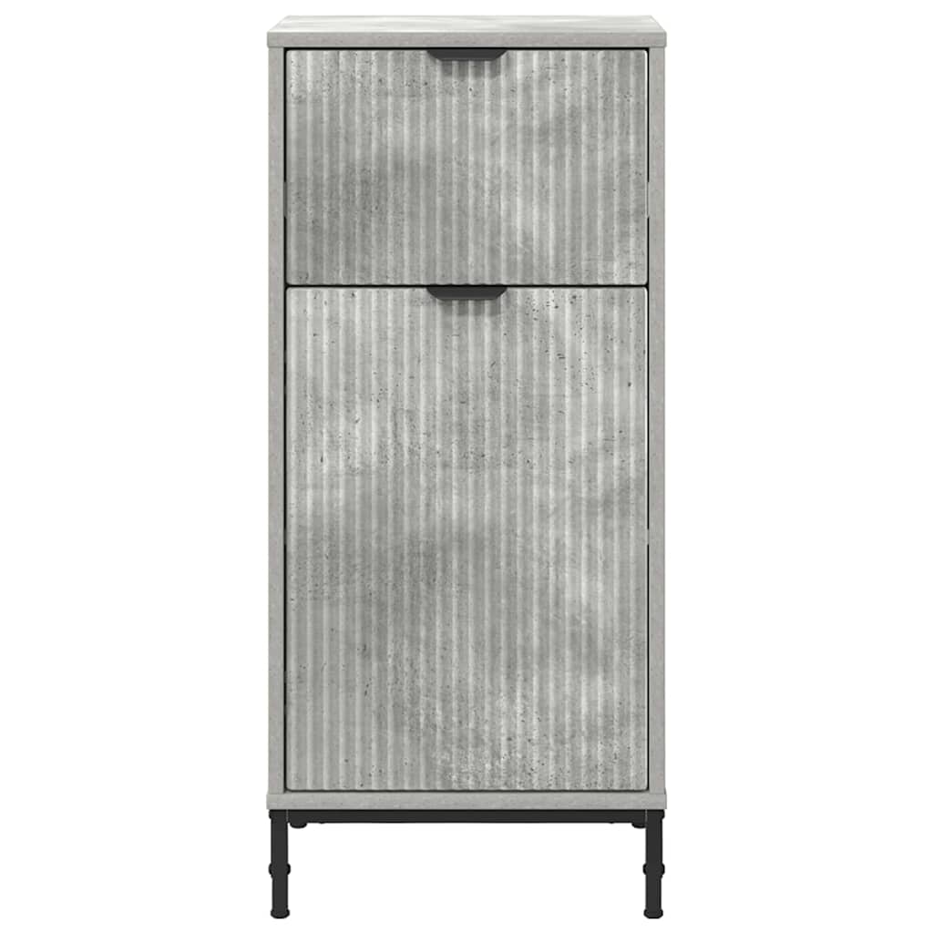 Baderomsskap med dør Betonggrå 39.5 x 36 x 88 cm Konstruert tre