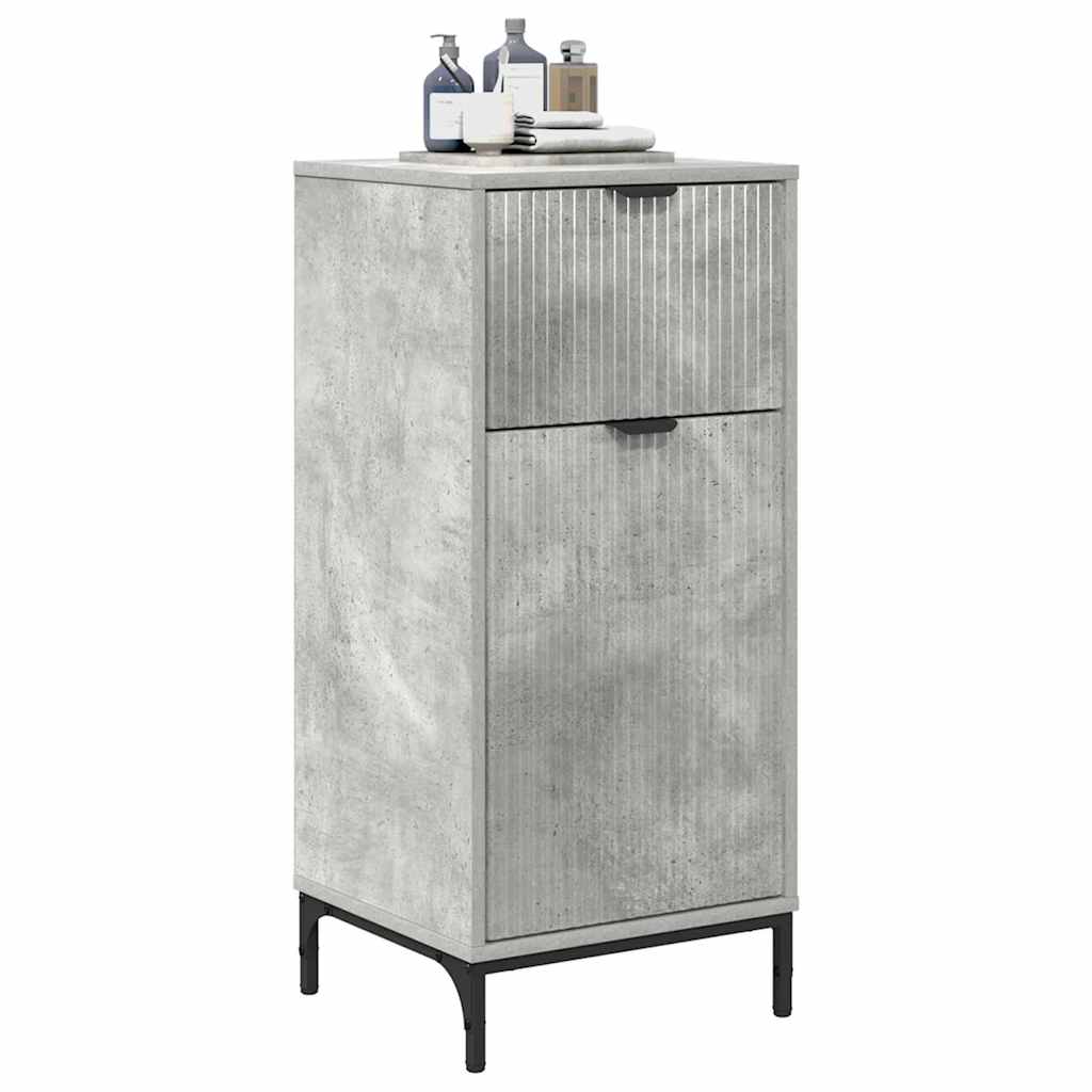 Baderomsskap med dør Betonggrå 39.5 x 36 x 88 cm Konstruert tre