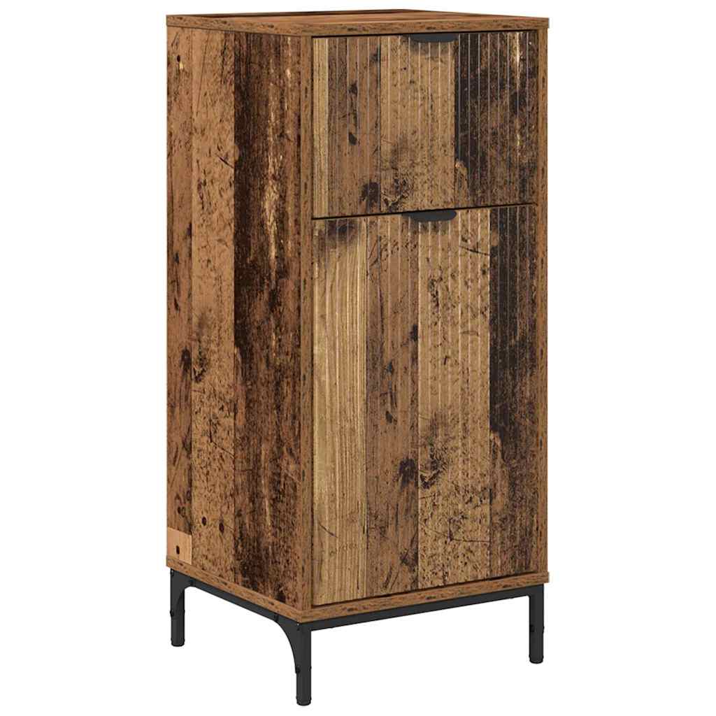 Baderomsskap Gammelt tre 39.5 x 36 x 88 cm Konstruert tre