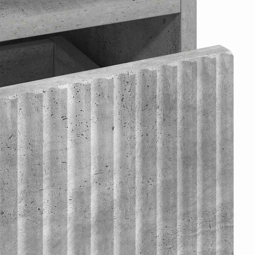 Nattbord Sengbord Betonggrå Nattbordskap med skuff 49 x 36 x 61 cm