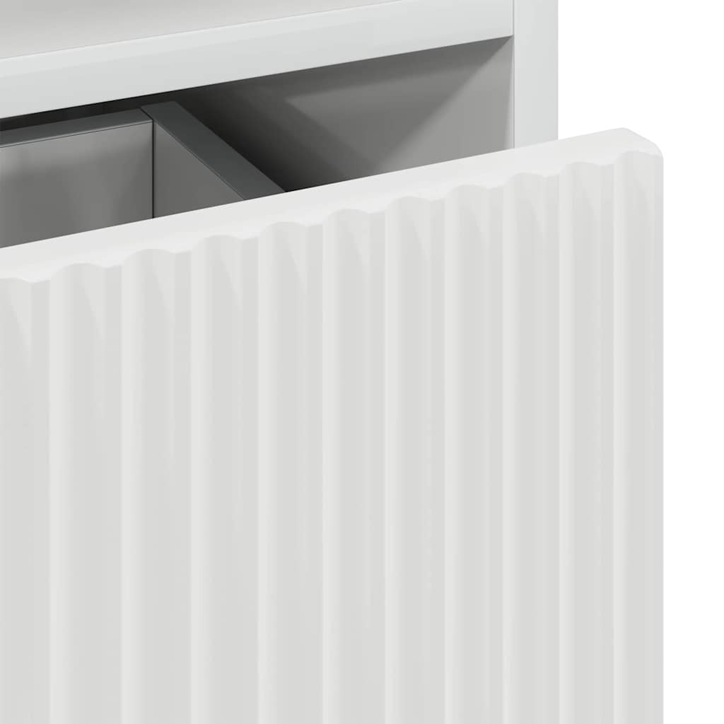 Nattbord Sengbord Høyglans Hvit Nattbordskap 49 x 36 x 61 cm