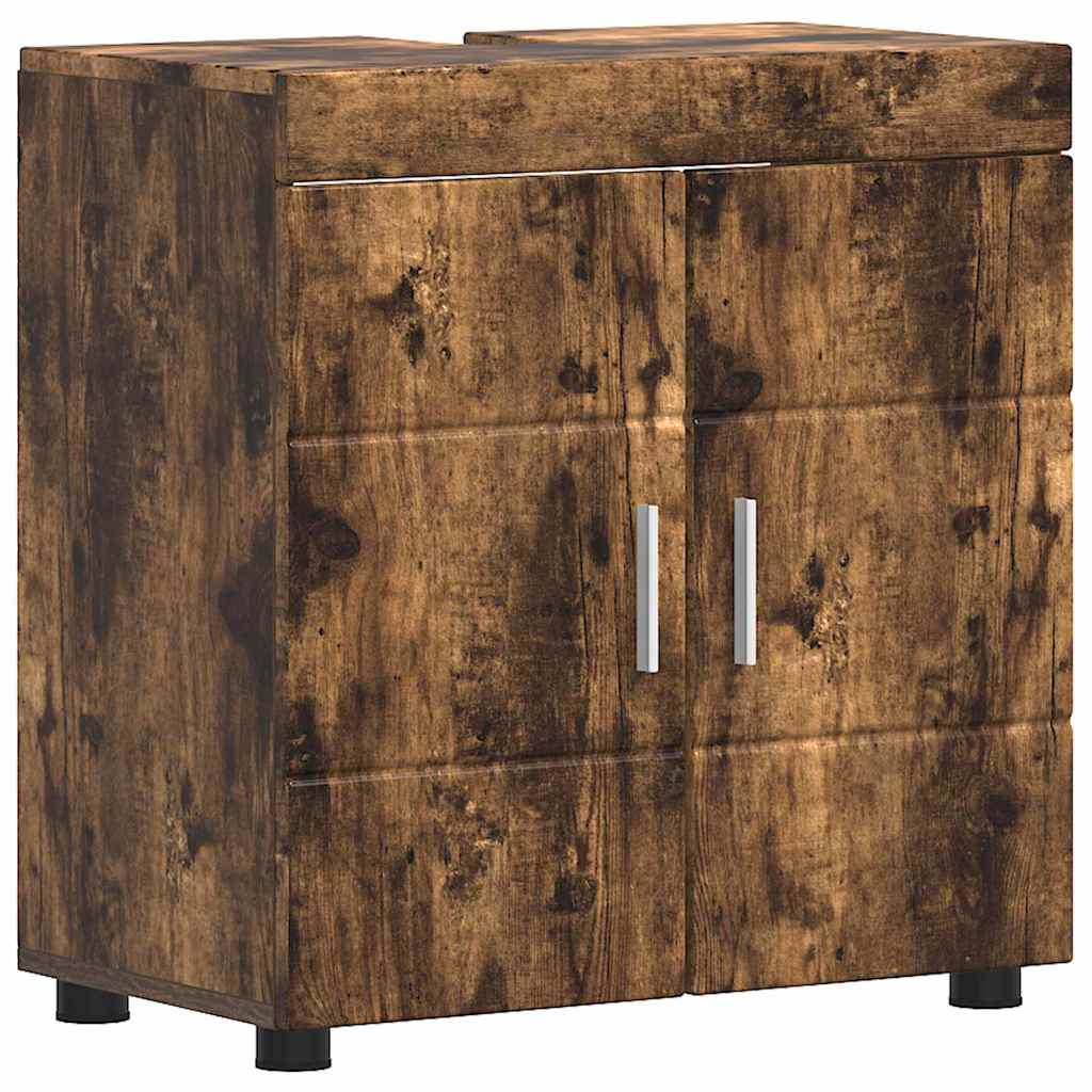 Bad vaskeskap med dør Røkt eik 60 x 34 x 63 cm Konstruert tre