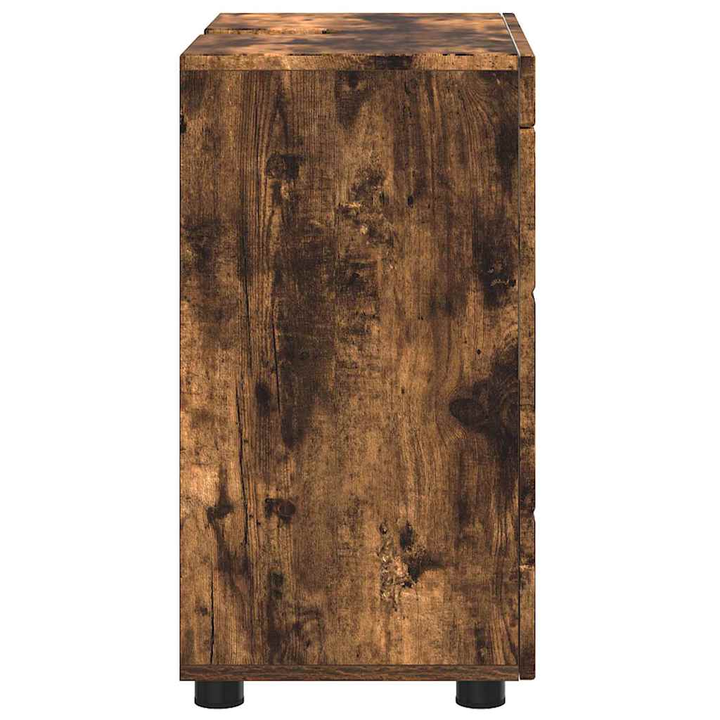 Bad vaskeskap med dør Røkt eik 60 x 34 x 63 cm Konstruert tre