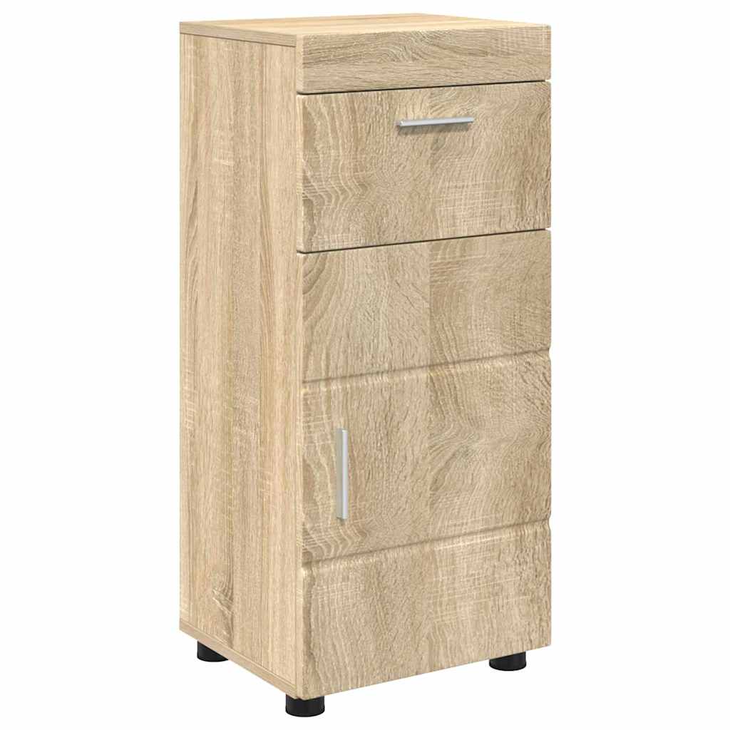 Baderomsskap Sonoma eik 37 x 31.5 x 82 cm Konstruert tre