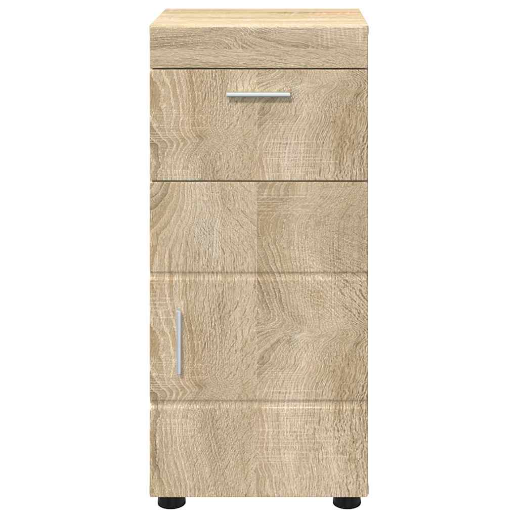 Baderomsskap Sonoma eik 37 x 31.5 x 82 cm Konstruert tre