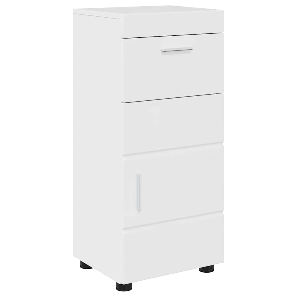 Baderomsskap Høyglans hvit 37 x 31.5 x 82 cm Konstruert tre