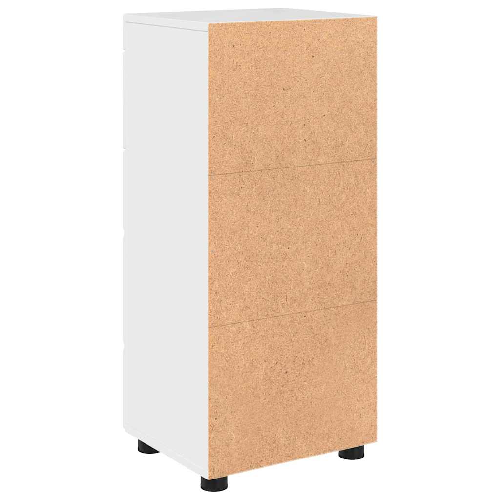 Baderomsskap Høyglans hvit 37 x 31.5 x 82 cm Konstruert tre