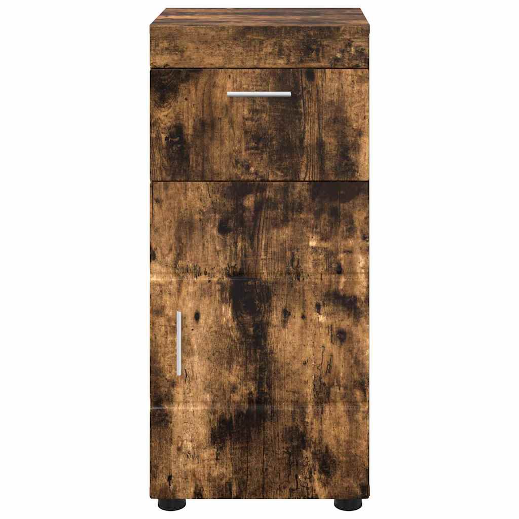 Baderomsskap med dør Røkt eik 37 x 31.5 x 82 cm Konstruert tre
