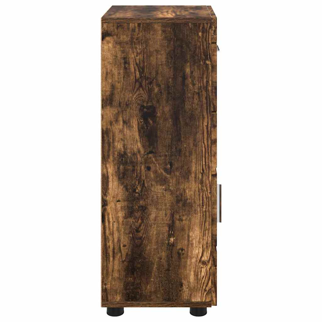 Baderomsskap med dør Røkt eik 37 x 31.5 x 82 cm Konstruert tre