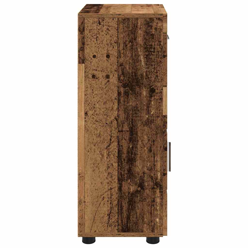 Baderomsskap Gammelt tre 37 x 31.5 x 82 cm Konstruert tre